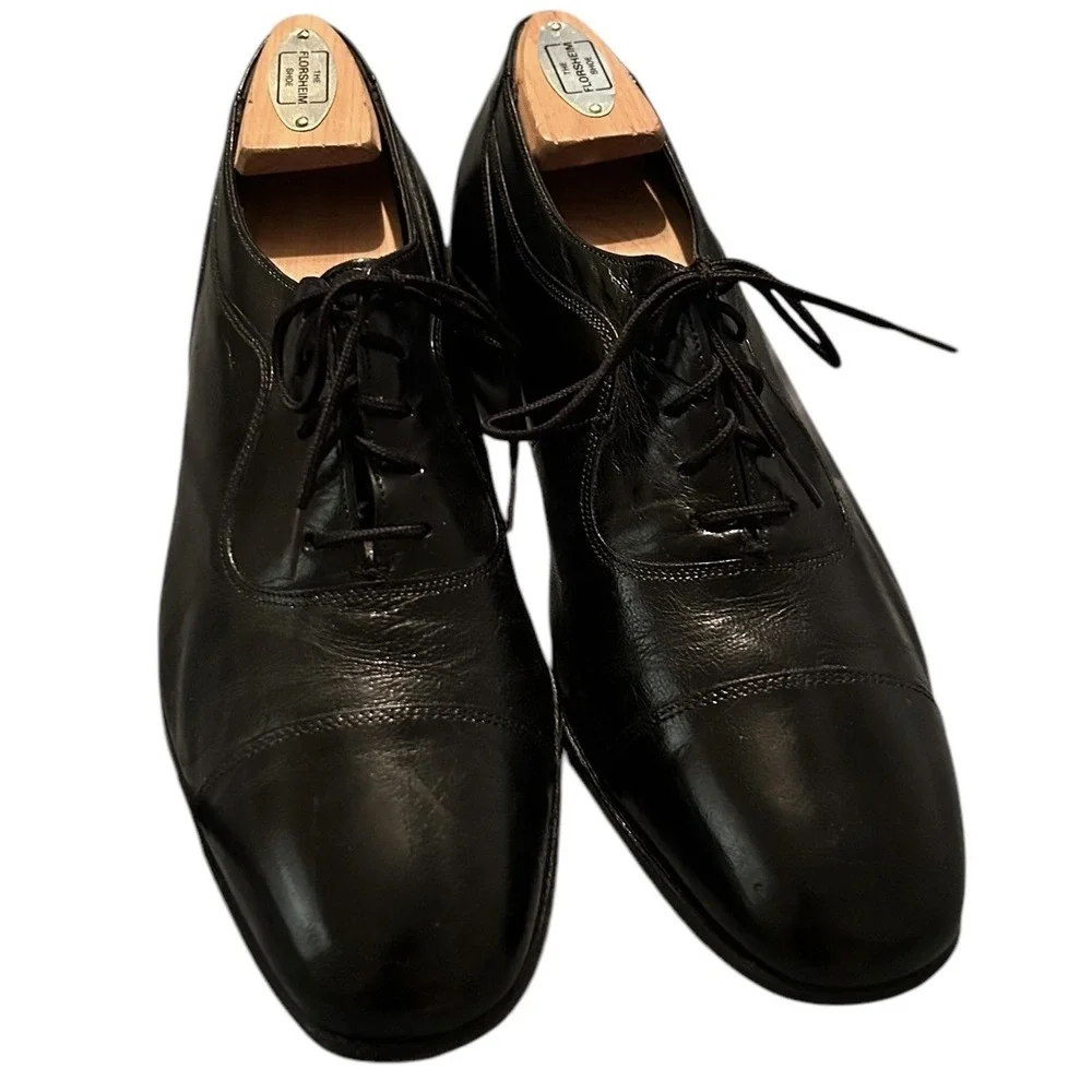 Florsheim Royal Imperial Men Dress Shoes Black‎ Oxford Leather Cap Toe Size 7.5